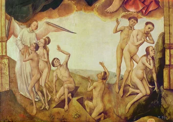 Triptychon der Erlösung, rechter Flügel: das Jüngste Gericht, (Detail)